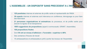 Amphi de restitution des 108 propositions de l'Assemblée