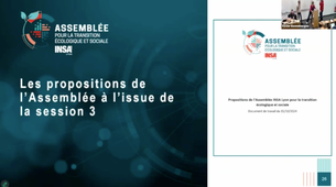 Assemblée - Session de restitution intermédiaire des propositions