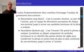 Grammaires et Langages - 03 - Analyse Syntaxique - Introduction