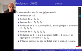 Grammaires et Langages - 05 - Analyse Ascendante - LR0
